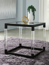 Nallynx Metallic Gray Coffee Table With 1 End Table - Ella Furniture