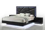 Naomi Black LED Nightstand - Ella Furniture