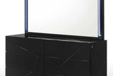 Naomi Black LED Nightstand - Ella Furniture