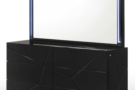 Naomi Black LED Nightstand - Ella Furniture