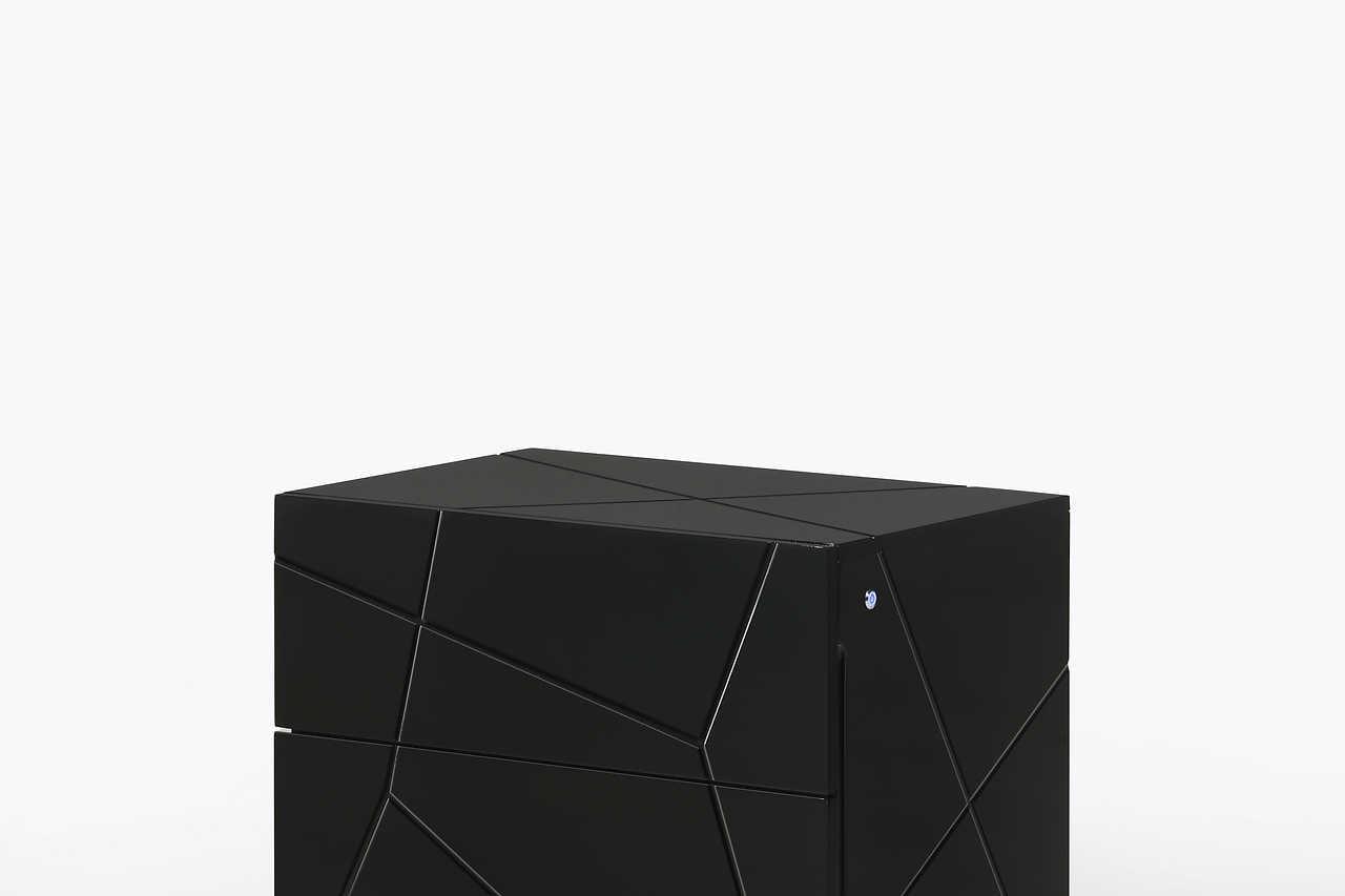 Naomi Black LED Nightstand - Ella Furniture