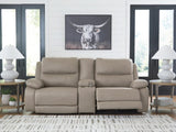Narwhal Place Pebble Faux Leather 3-Piece Power Reclining Sectional view 5