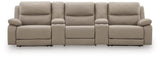 Narwhal Place Pebble Faux Leather 5-Piece Reclining Sectional with Storage Consoles view 3