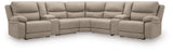 Narwhal Place Pebble Faux Leather 7-Piece Reclining Sectional with Storage Consoles view 4