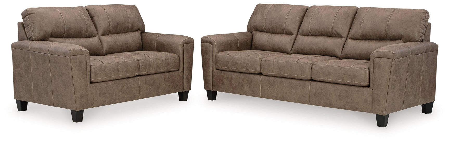 Navi Fossil Sofa And Loveseat - Ella Furniture