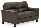Navi Smoke Sofa, Loveseat And Recliner - Ella Furniture