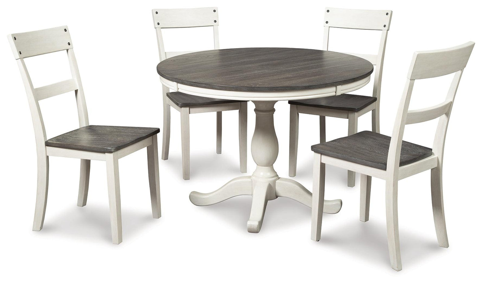 Nelling Two-tone Circle Dining Room Set - Ella Furniture