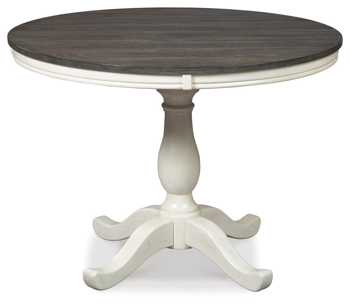 Nelling Two-tone Circle Dining Room Set - Ella Furniture