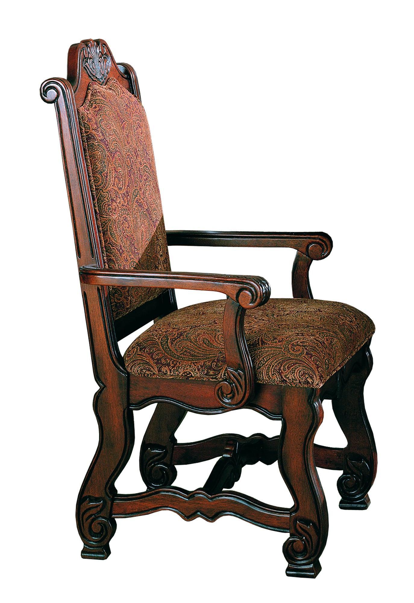 Neo Renaissance Brown Traditional Wood Veneers And Solids Formal Extendable Dining Room Set - Ella Furniture