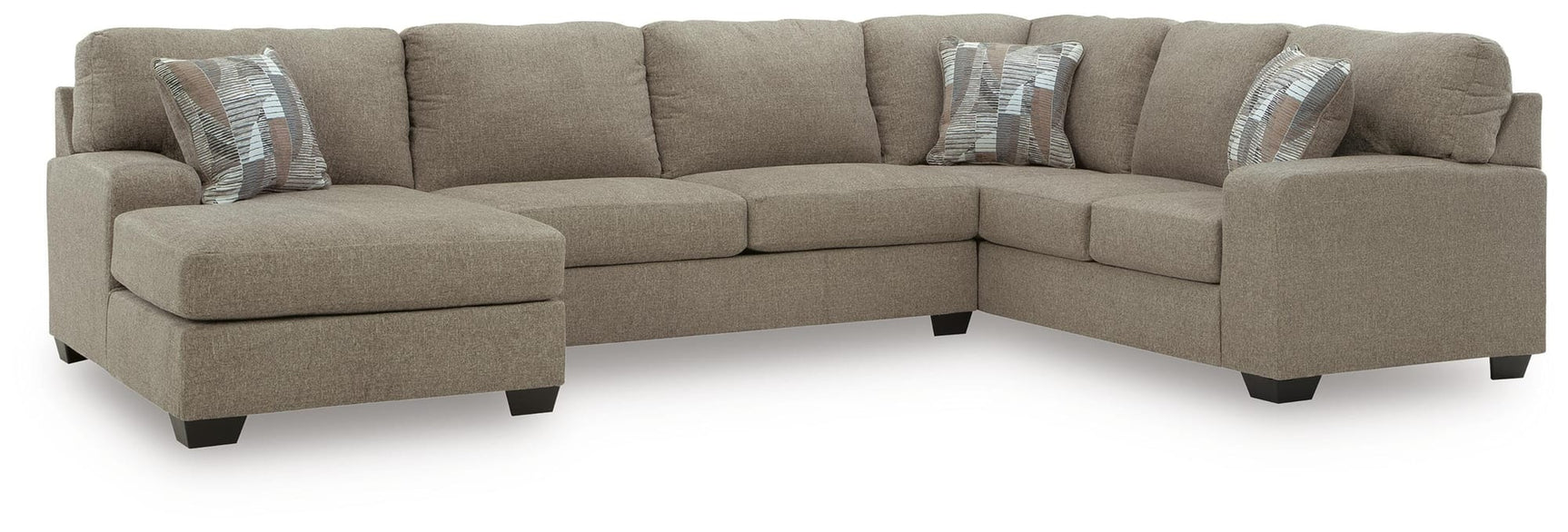 Newellen Hemp Chenille 3-Piece Sleeper Sectional with Chaise view 2
