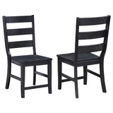 Newport Ladder Back Dining Side Chair Black (Set Of 2) 108142 [ETA: 4/1/2024] - Ella Furniture