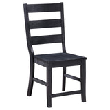 Newport Ladder Back Dining Side Chair Black (Set Of 2) 108142 [ETA: 4/1/2024] - Ella Furniture