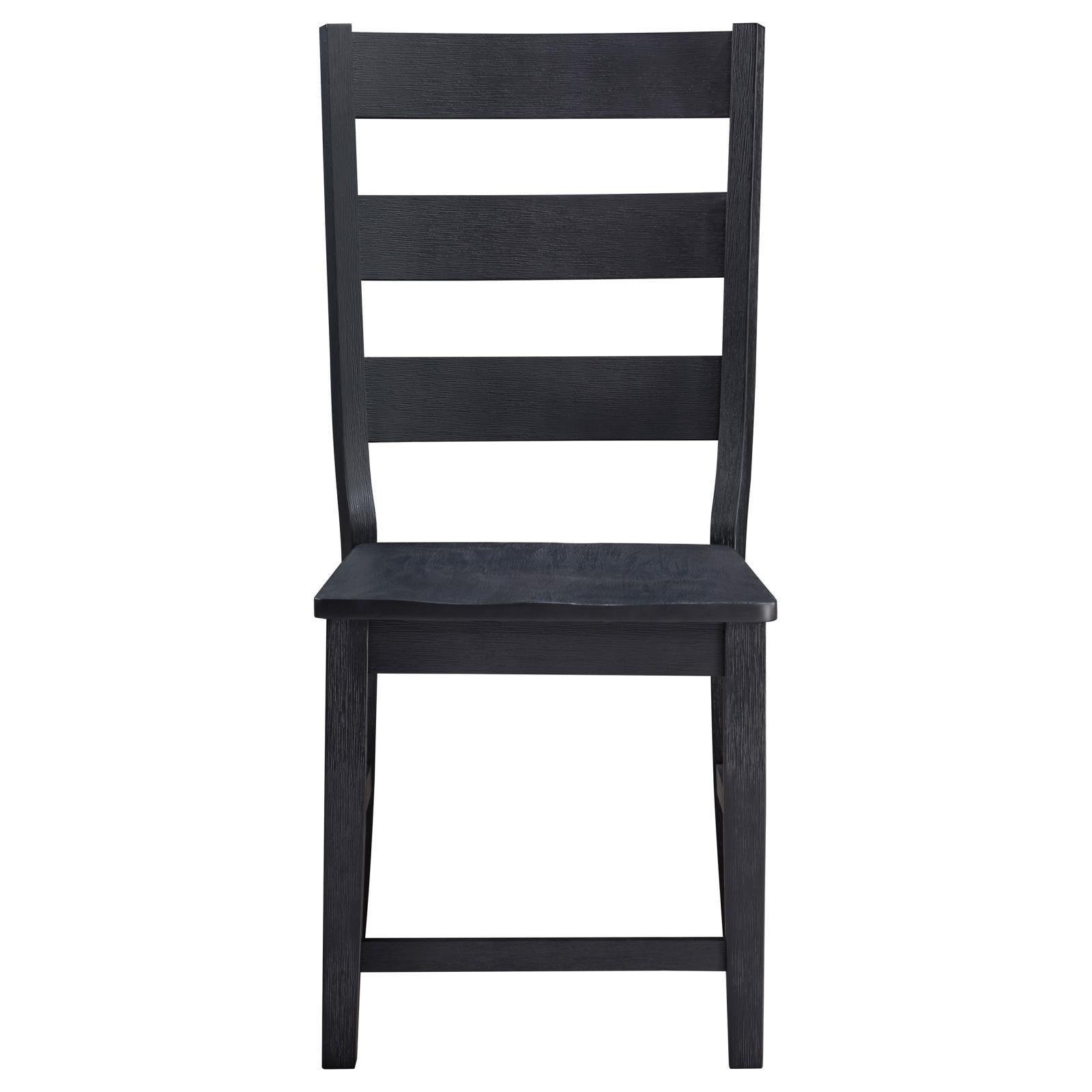 Newport Ladder Back Dining Side Chair Black (Set Of 2) 108142 [ETA: 4/1/2024] - Ella Furniture