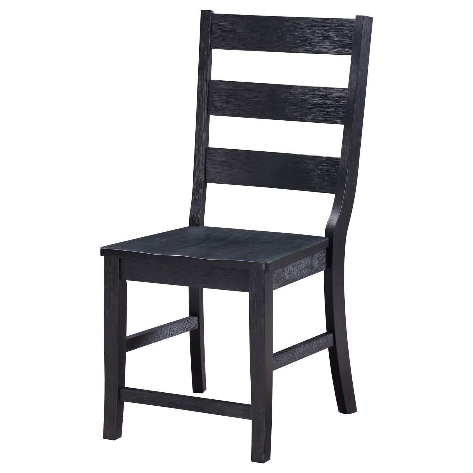 Newport Ladder Back Dining Side Chair Black (Set Of 2) 108142 [ETA: 4/1/2024] - Ella Furniture