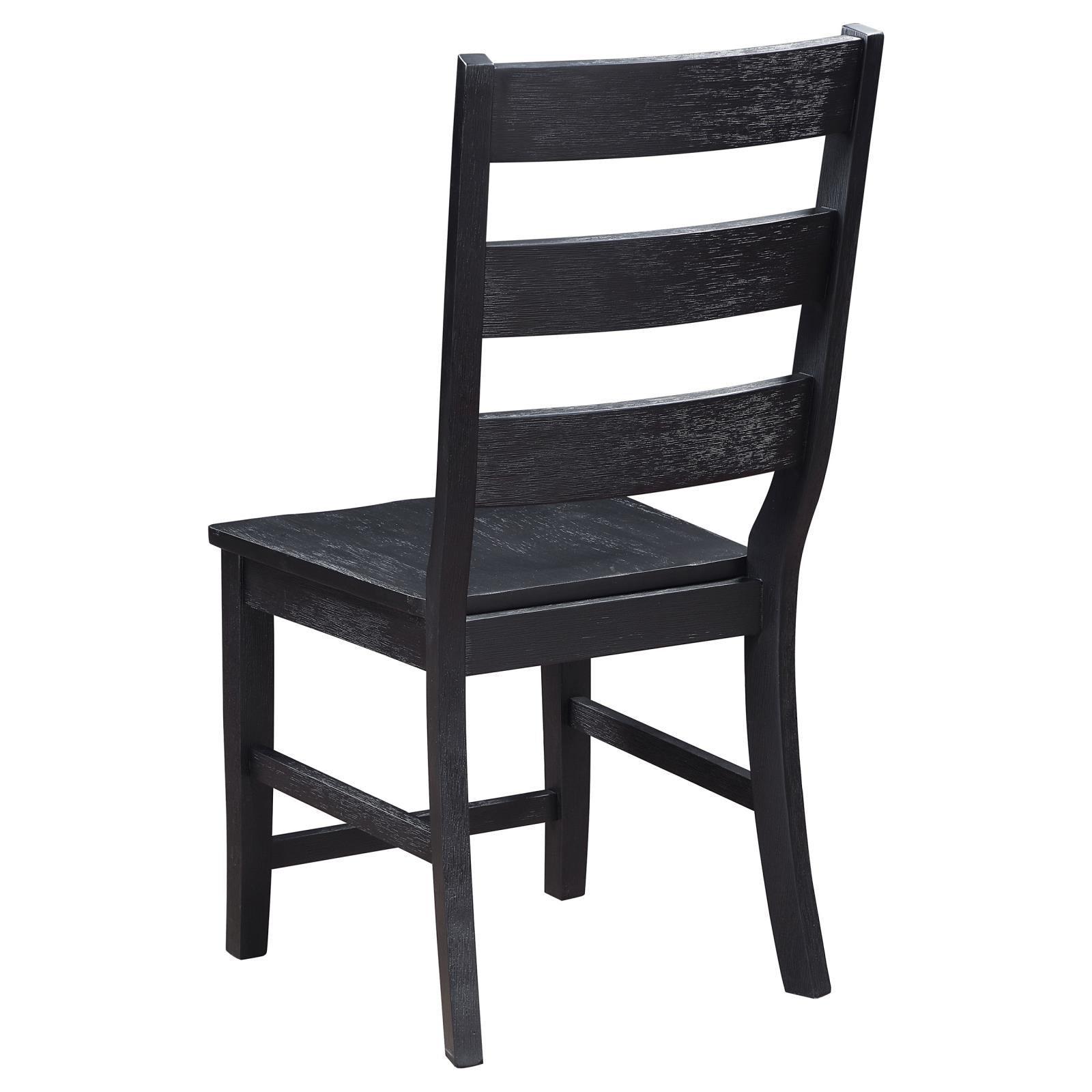 Newport Ladder Back Dining Side Chair Black (Set Of 2) 108142 [ETA: 4/1/2024] - Ella Furniture