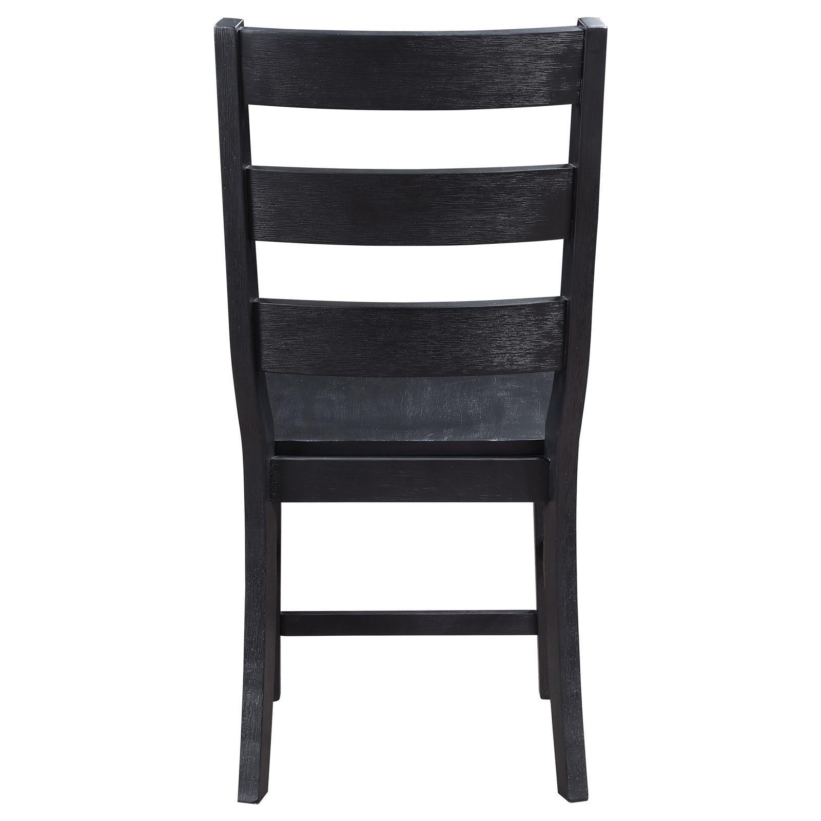 Newport Ladder Back Dining Side Chair Black (Set Of 2) 108142 [ETA: 4/1/2024] - Ella Furniture