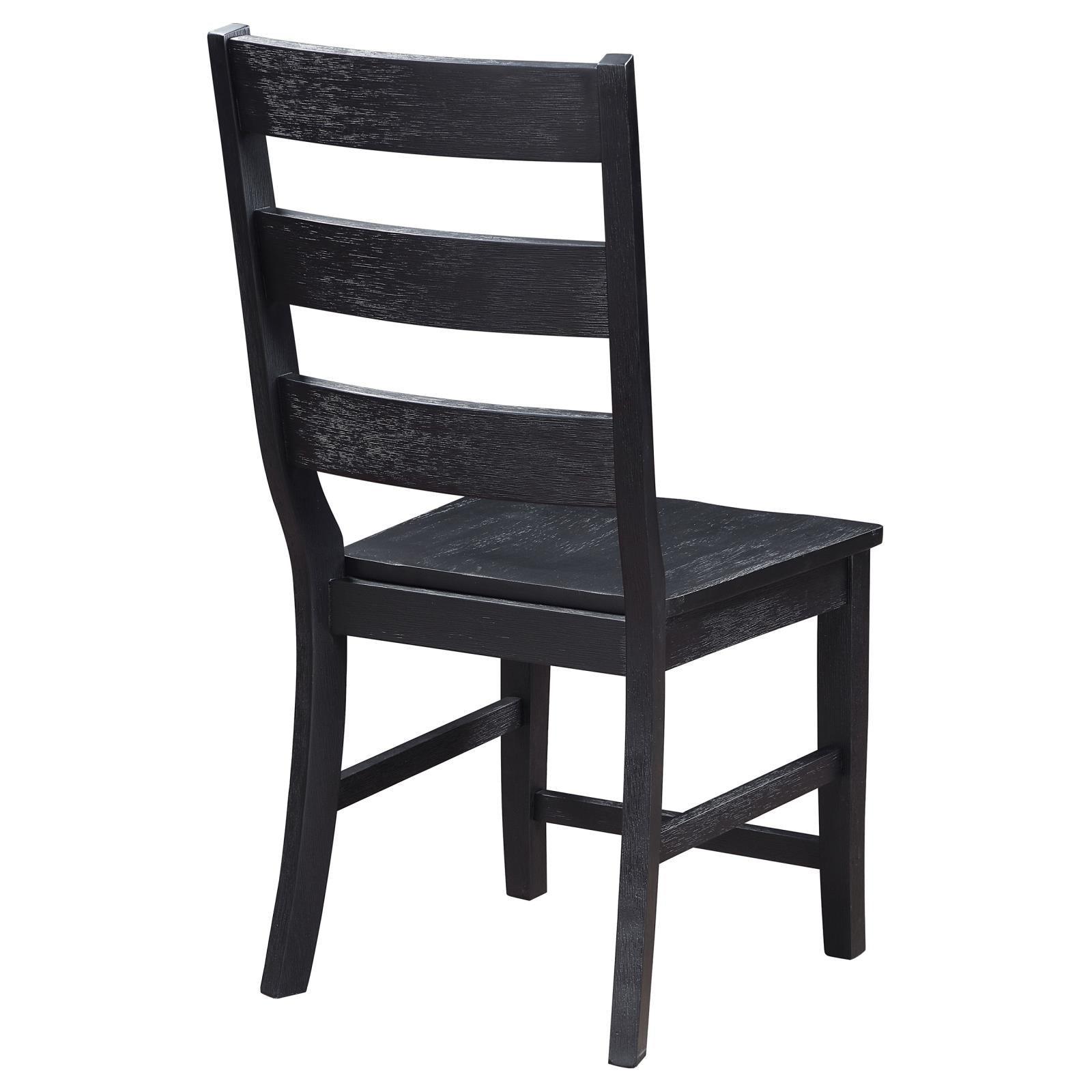 Newport Ladder Back Dining Side Chair Black (Set Of 2) 108142 [ETA: 4/1/2024] - Ella Furniture