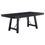 Newport Rectangular Trestle Dining Table Black 108141 [ETA: 4/1/2024] - Ella Furniture