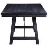 Newport Rectangular Trestle Dining Table Black 108141 [ETA: 4/1/2024] - Ella Furniture