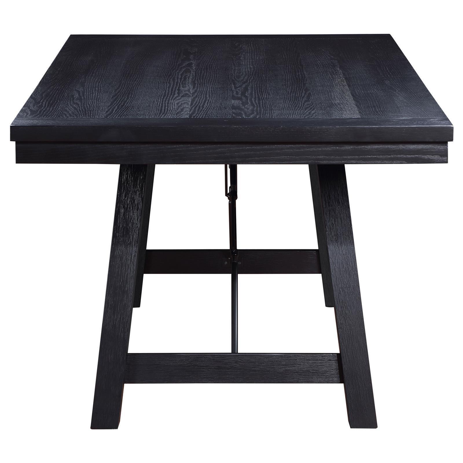 Newport Rectangular Trestle Dining Table Black 108141 [ETA: 4/1/2024] - Ella Furniture
