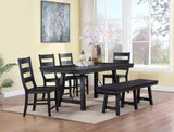 Newport Rectangular Trestle Dining Table Black 108141 [ETA: 4/1/2024] - Ella Furniture
