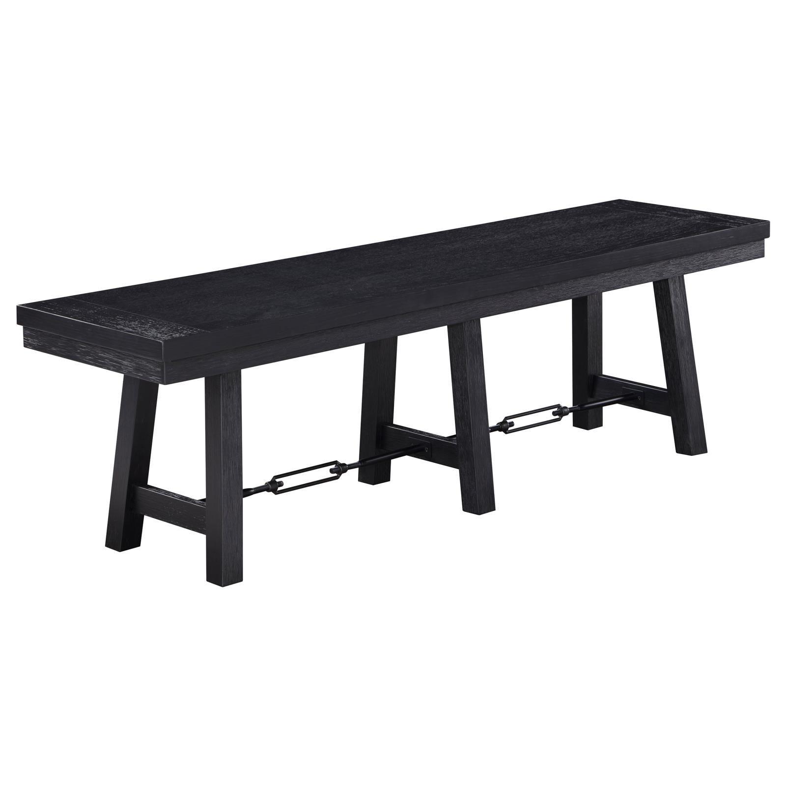 Newport Trestle Dining Bench Black 108146 [ETA: 4/1/2024] - Ella Furniture
