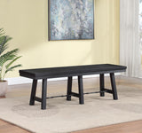 Newport Trestle Dining Bench Black 108146 [ETA: 4/1/2024] - Ella Furniture