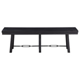 Newport Trestle Dining Bench Black 108146 [ETA: 4/1/2024] - Ella Furniture