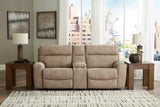 Next-Gen DuraPella Sand 3-Piece Power Reclining Sectional Loveseat with Console - Ella Furniture