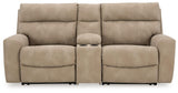 Next-Gen DuraPella Sand 3-Piece Power Reclining Sectional Loveseat with Console - Ella Furniture