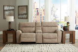Next-Gen DuraPella Sand 3-Piece Power Reclining Sectional Loveseat with Console - Ella Furniture