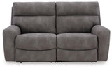 Next-Gen DuraPella Slate 2-Piece Power Reclining Sectional Loveseat - Ella Furniture