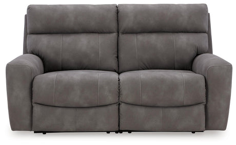 Next-Gen DuraPella Slate 2-Piece Power Reclining Sectional Loveseat - Ella Furniture