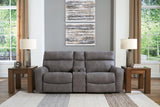 Next-Gen DuraPella Slate 3-Piece Power Reclining Sectional Loveseat with Console - Ella Furniture