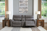 Next-Gen DuraPella Slate 3-Piece Power Reclining Sectional Loveseat with Console - Ella Furniture