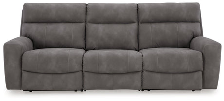 Next-Gen DuraPella Slate 3-Piece Power Reclining Sectional Sofa - Ella Furniture