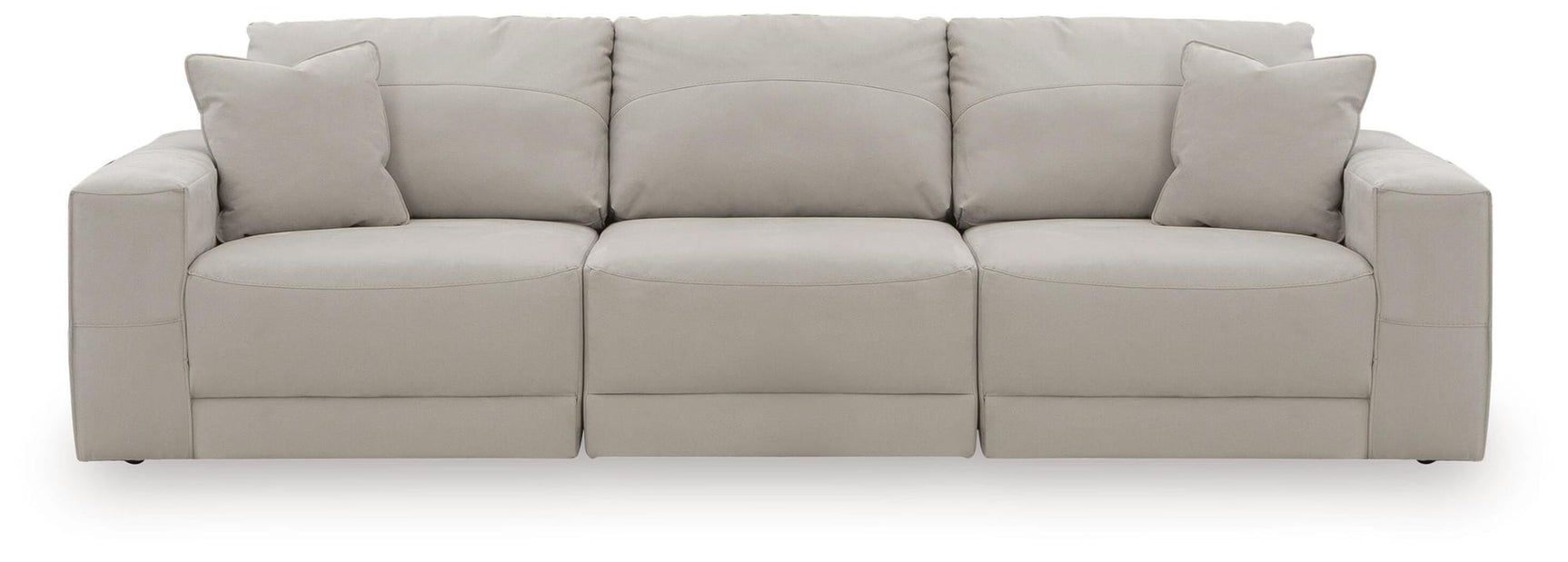 Next-Gen Gaucho Gray Microfiber 3-Piece Sectional Sofa from Ella Furniture