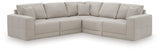 Next-Gen Gaucho Gray Microfiber 5-Piece Sectional view 2