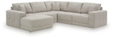 Next-Gen Gaucho Gray Microfiber 5-Piece Sectional with Chaise from Ella Furniture