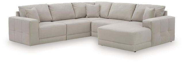 Next-Gen Gaucho Gray Microfiber 5-Piece Sectional with Chaise from Ella Furniture
