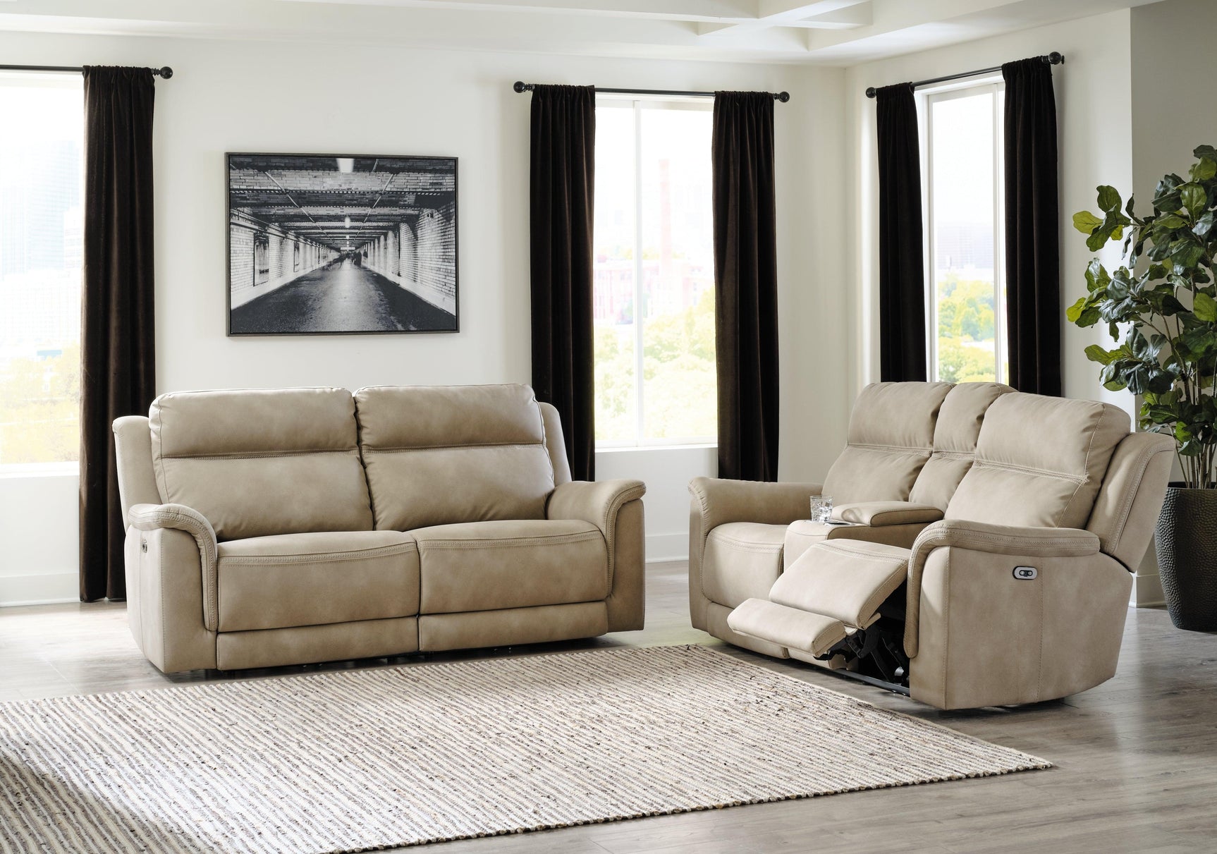 Next-gen Sand Durapella Sofa And Loveseat - Ella Furniture