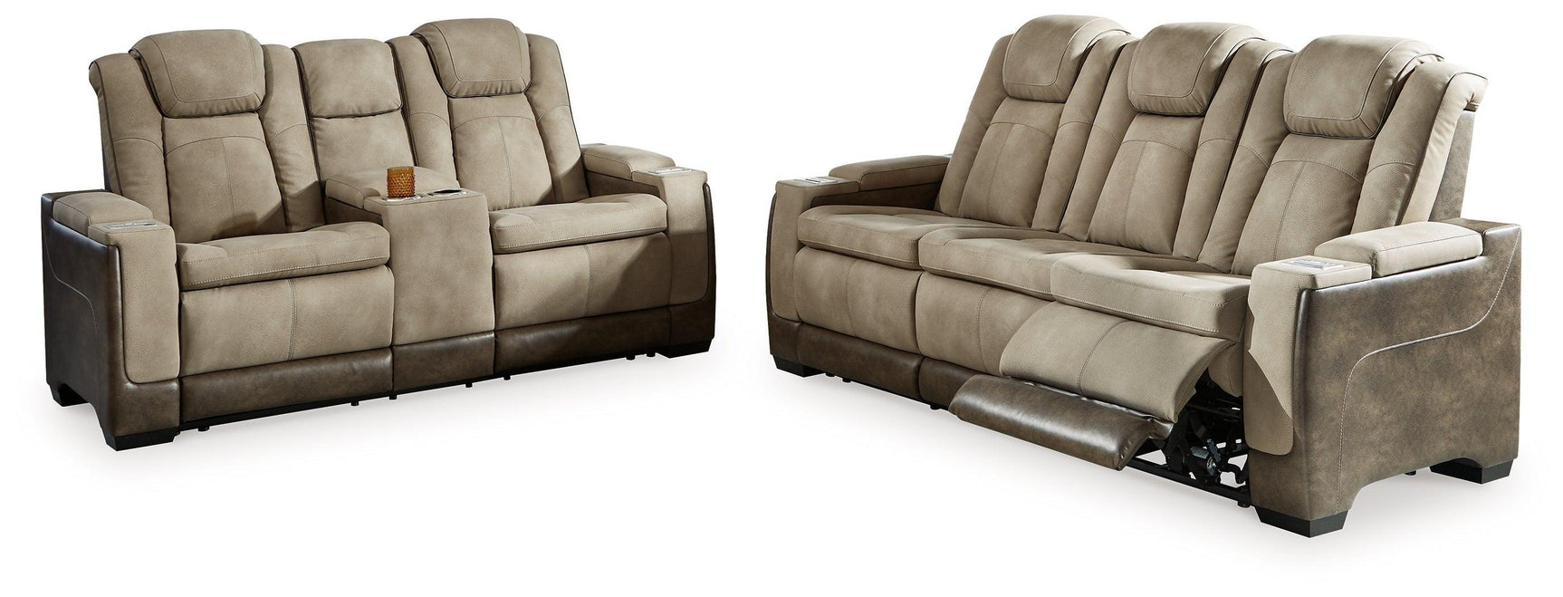 Next-gen Sand Durapella Sofa And Loveseat PKG013054 - 2200315 | 2200318 - Ella Furniture