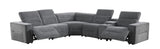 Nexus Dark Grey Fabric Power Reclining 6-Piece Sectional view 2