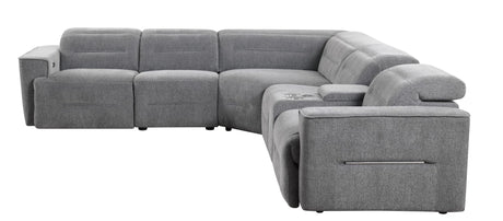 Nexus Dark Grey Fabric Power Reclining 6-Piece Sectional view 3