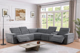 Nexus Dark Grey Fabric Power Reclining 6-Piece Sectional view 7