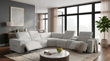 Nexus Light Grey Fabric Power Reclining 6-Piece Sectional from Ella Furniture