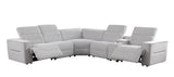 Nexus Light Grey Fabric Power Reclining 6-Piece Sectional view 2