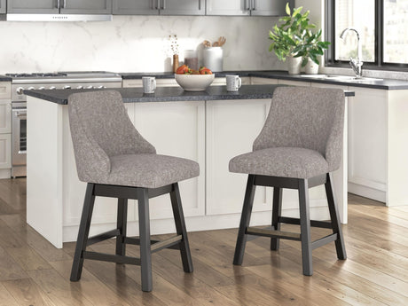 Neymorton Dark Grayish Brown Counter Height Barstool view 2