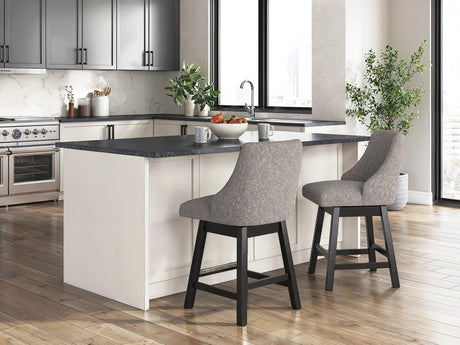 Neymorton Dark Grayish Brown Counter Height Barstool view 3
