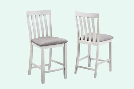 Nina Chalk-Gray Modern Traditional Wood Rectangular Counter Height Dining Room Set - Ella Furniture